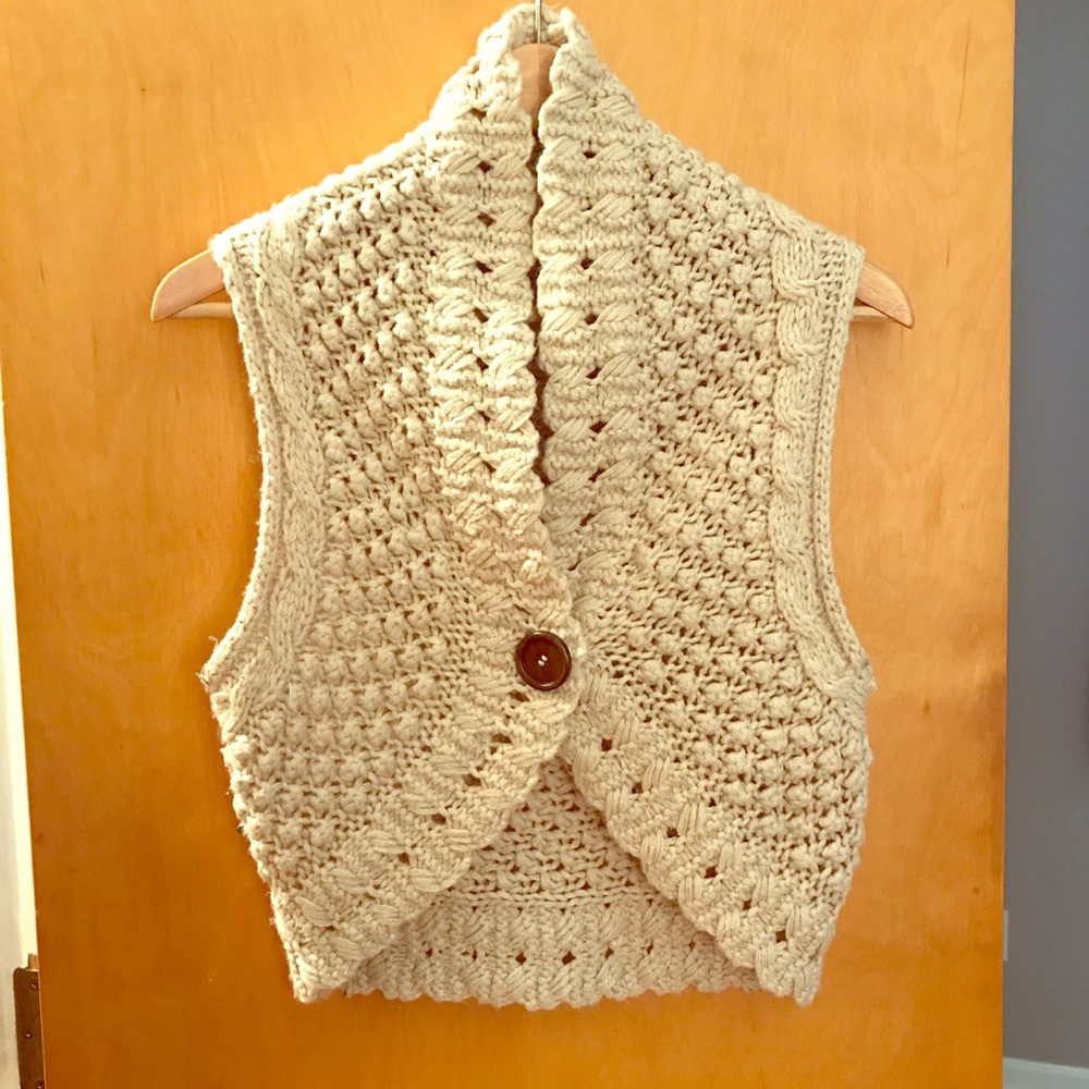 Ramie Woven sweater vest
